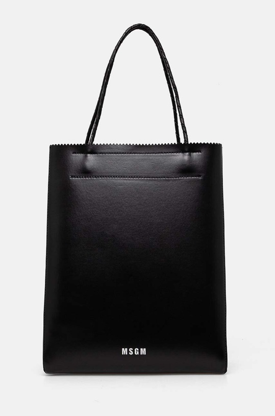 MSGM poseta de piele uni negru 3741MDZ10.827