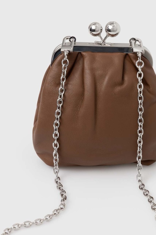Αξεσουάρ Δερμάτινη τσάντα ώμου Weekend Max Mara 2425516084600 καφέ