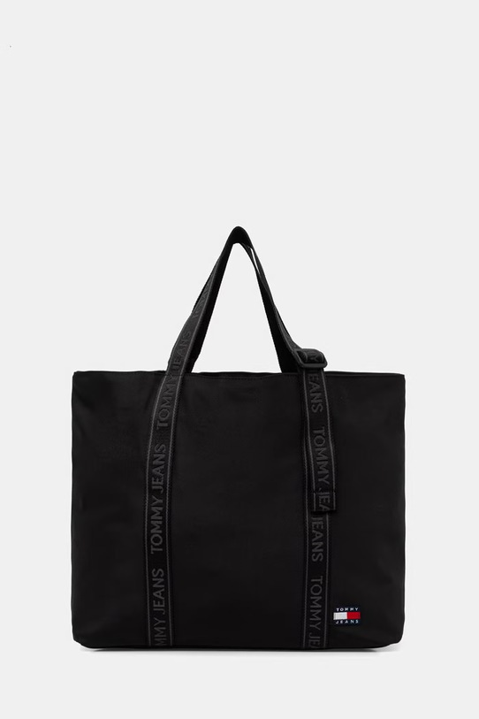Kabelka Tommy Jeans hladký černá AW0AW16273