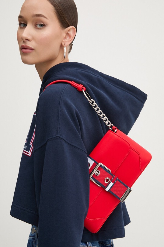 Kabelka Tommy Jeans AW0AW16282 červená