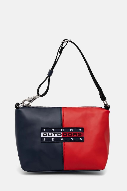 Τσάντα Tommy Jeans απομίμηση λείου δέρματος σκούρο μπλε AW0AW16283