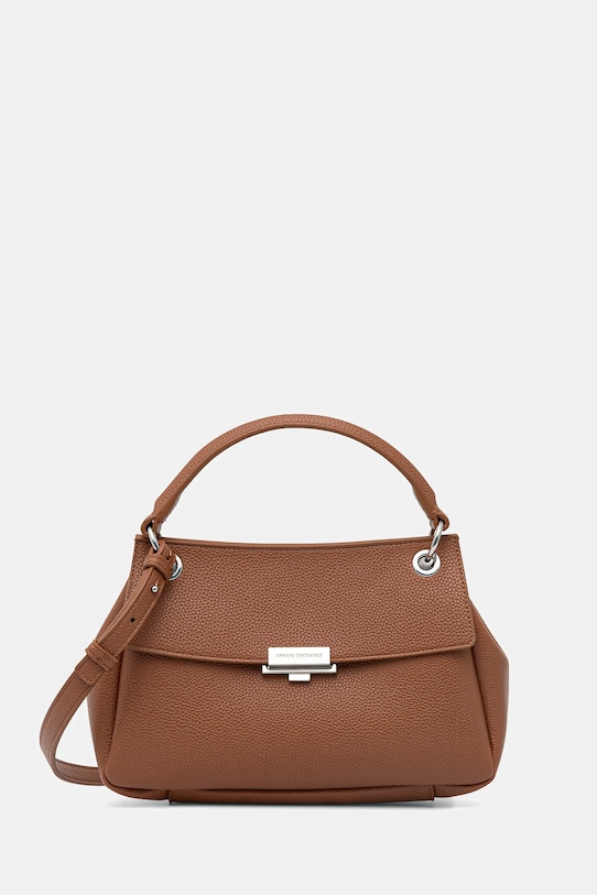 Kabelka Armani Exchange jednofarebný hnedá 949177.CC783