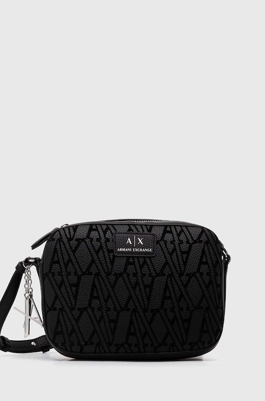 Torba Armani Exchange imitacija zrnate kože crna 949199.4F711
