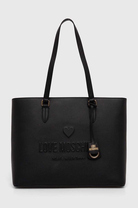 Love Moschino borsa a mano in pelle pelle fiore nero JC4114PP1L