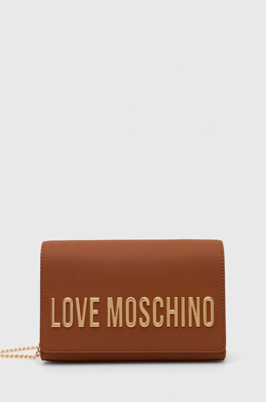 Torba Love Moschino imitacija zrnate kože smeđa JC4103PP1L