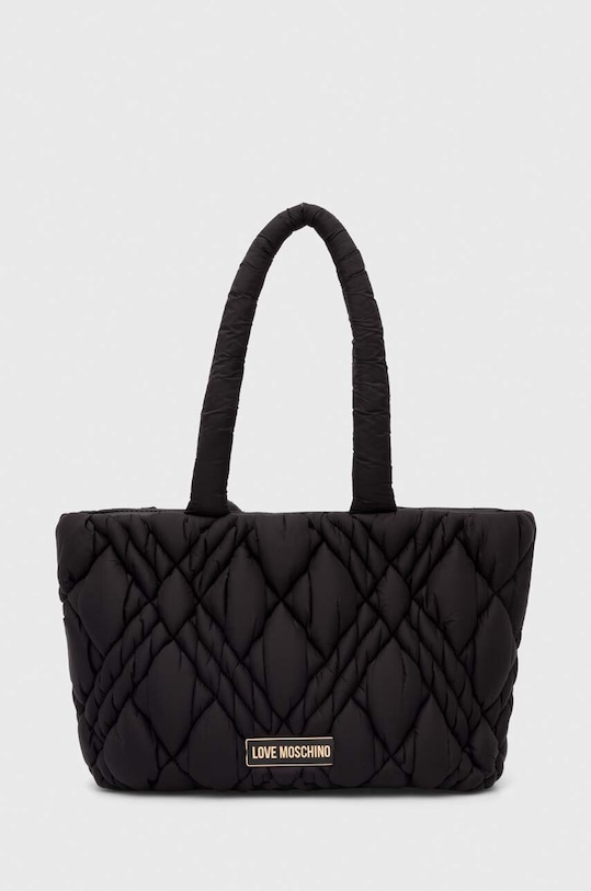 Torba Love Moschino imitacija zrnate kože crna JC4158PP1L