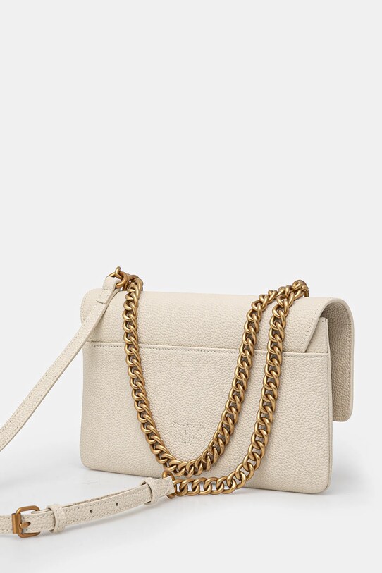 Accesorii Pinko poseta de piele 104528.A29Q bej