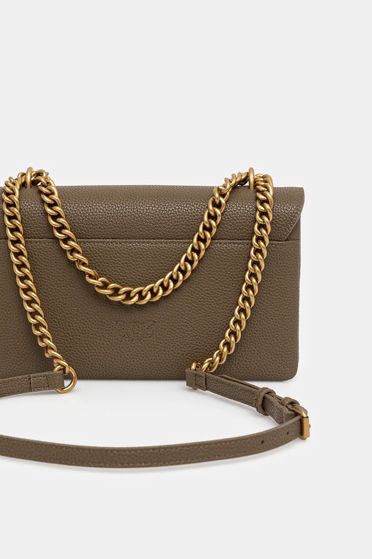 Accesorii Pinko poseta de piele 104528.A29Q verde