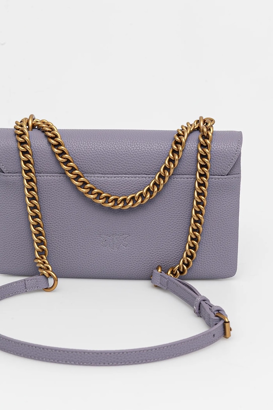 Akcesoria Pinko torebka skórzana 104528.A29Q fioletowy