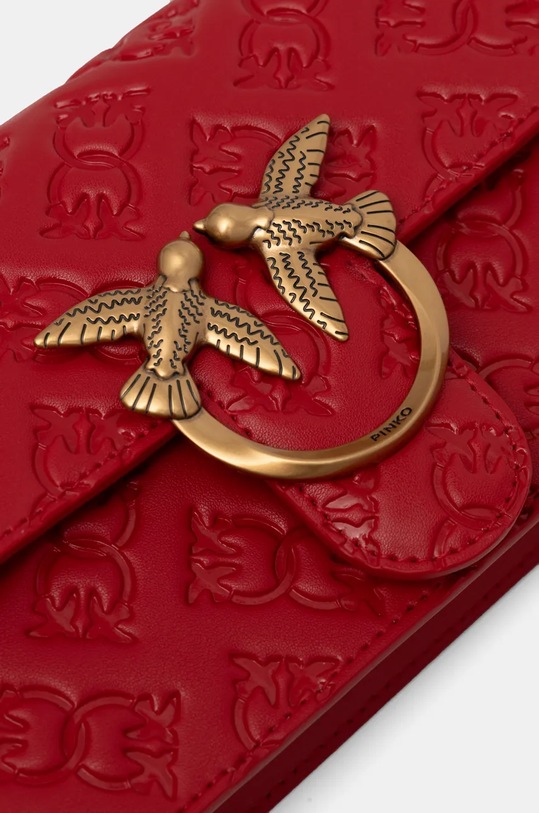Kožená kabelka Pinko červená 100074.A1YB