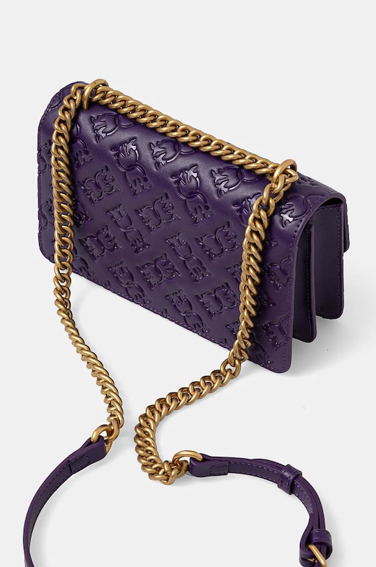 Akcesoria Pinko torebka skórzana 100074.A1YB fioletowy