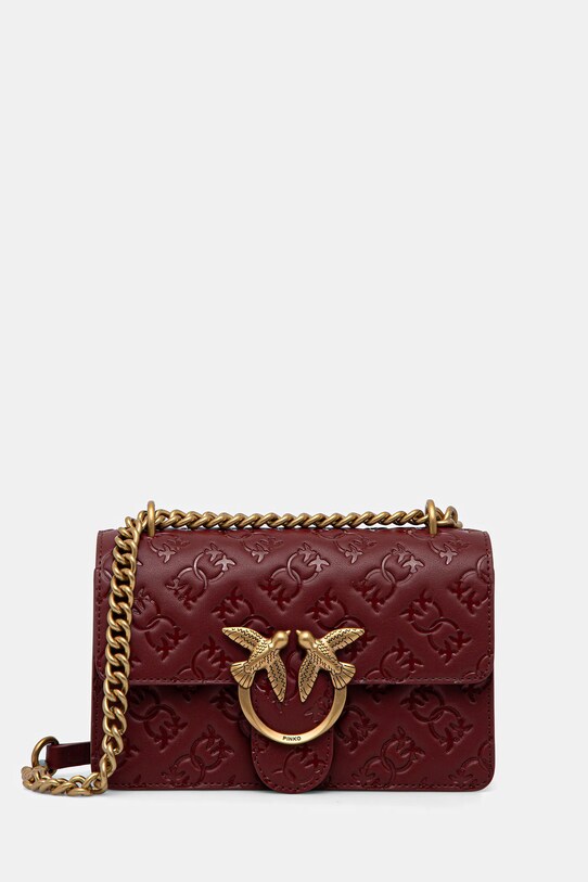 Pinko torebka skórzana bordowy 100074.A1YB