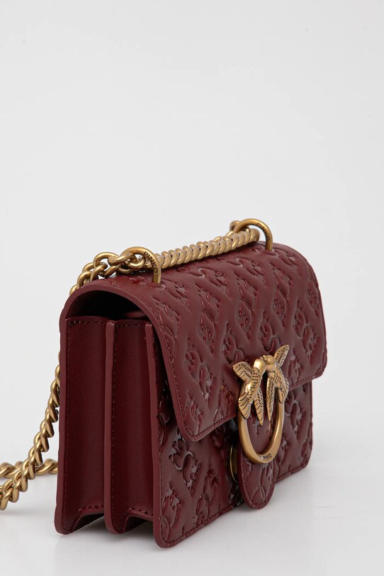 Pinko torebka skórzana 100074.A1YB bordowy AA00