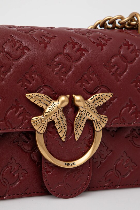 Pinko torebka skórzana bordowy 100074.A1YB