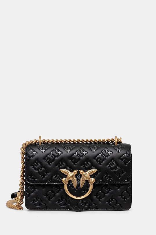 Pinko torebka skórzana skóra licowa czarny 100074.A1YB