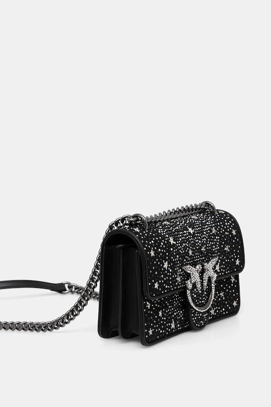 Δερμάτινη τσάντα Pinko 100074.A20F μαύρο AW24