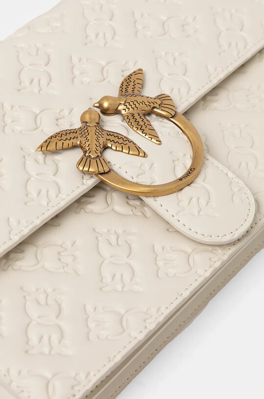 Pinko torebka skórzana beżowy 100941.A1YB