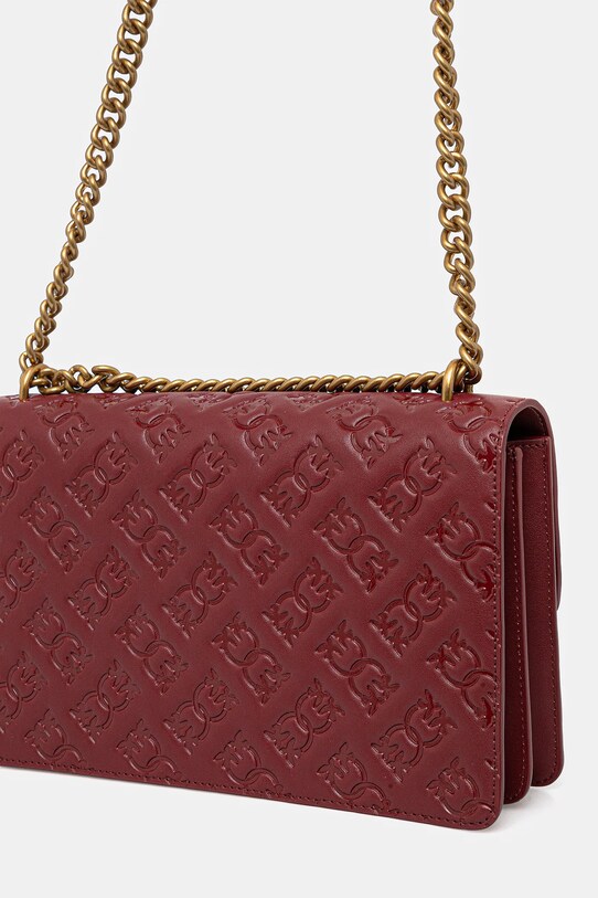 Accesorii Pinko poseta de piele 100941.A1YB burgundia