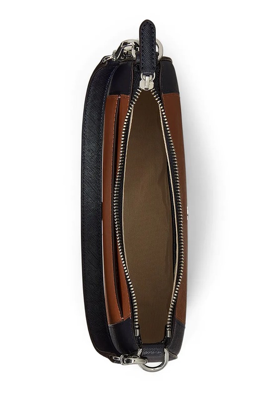 Kožená kabelka Lauren Ralph Lauren hnědá 431934891