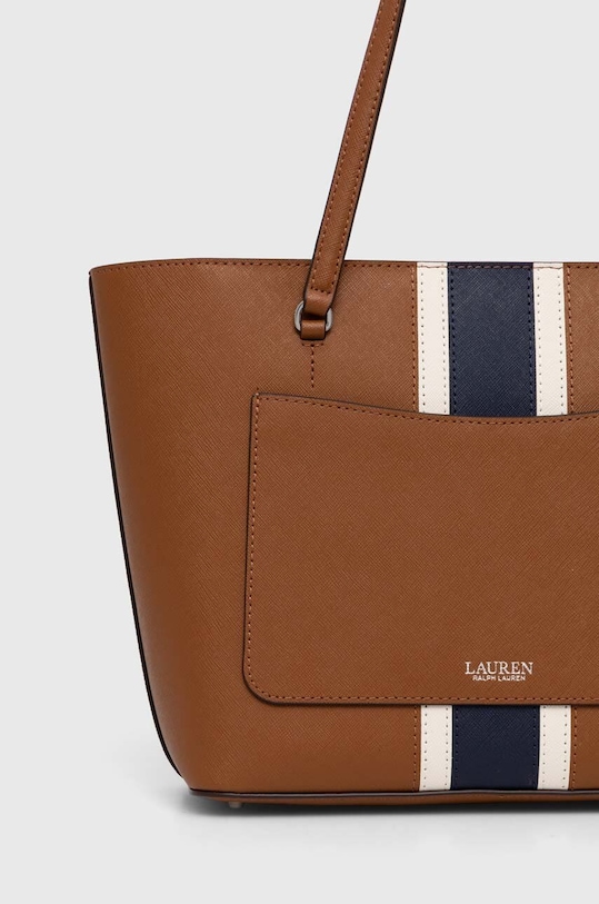 Doplnky Kožená kabelka Lauren Ralph Lauren 431934895 hnedá
