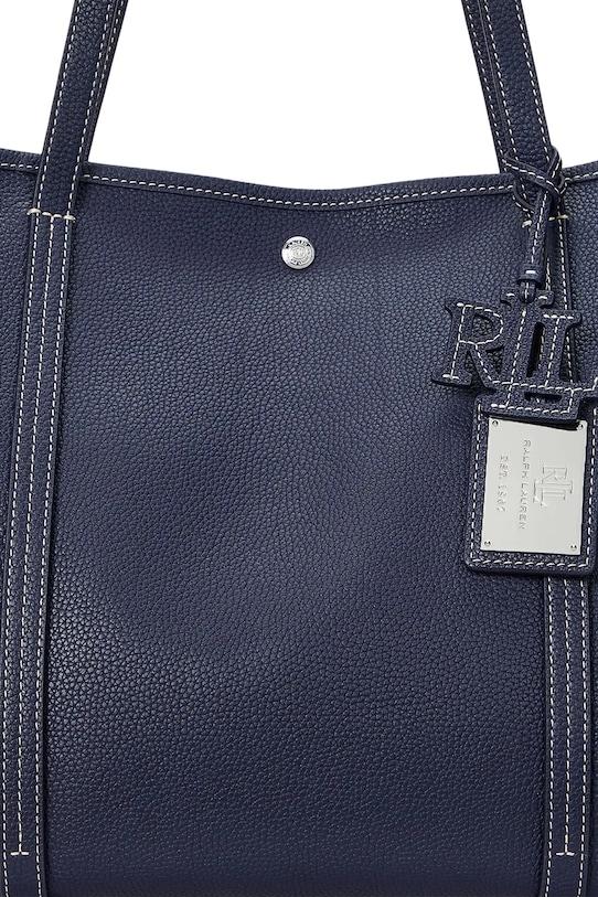 Lauren Ralph Lauren torebka skórzana granatowy 431936094
