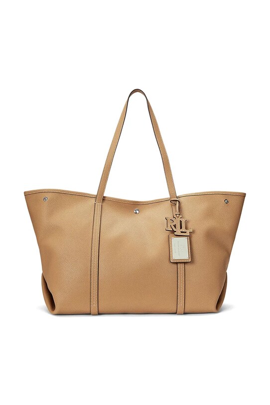 Δερμάτινη τσάντα Lauren Ralph Lauren καφέ 431936094