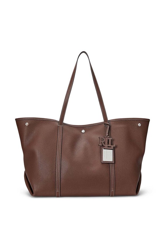 Lauren Ralph Lauren borsa a mano in pelle pelle fiore marrone 431936094