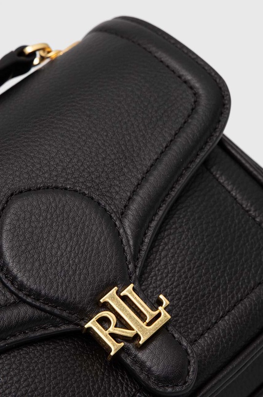 Kožená kabelka Lauren Ralph Lauren černá 431941807