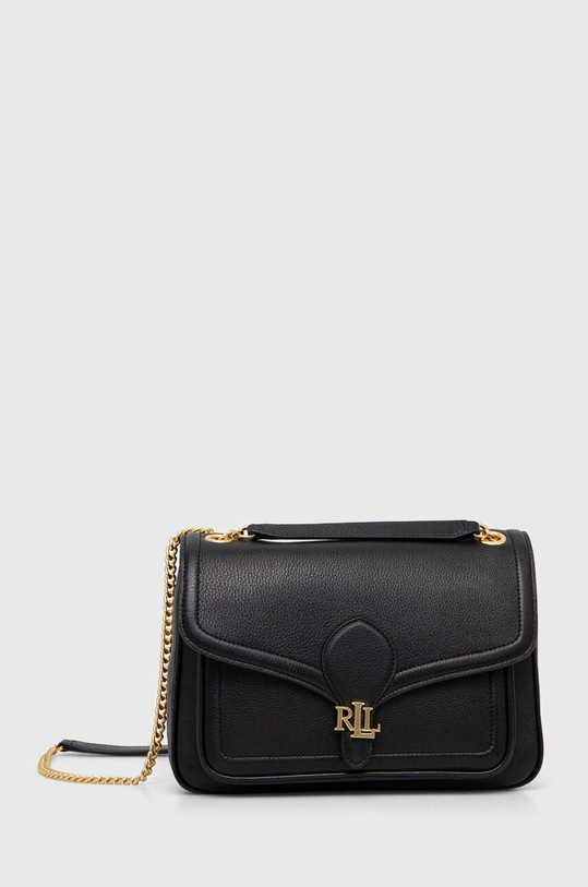 Кожаная сумочка Lauren Ralph Lauren кожа чёрный 431941820