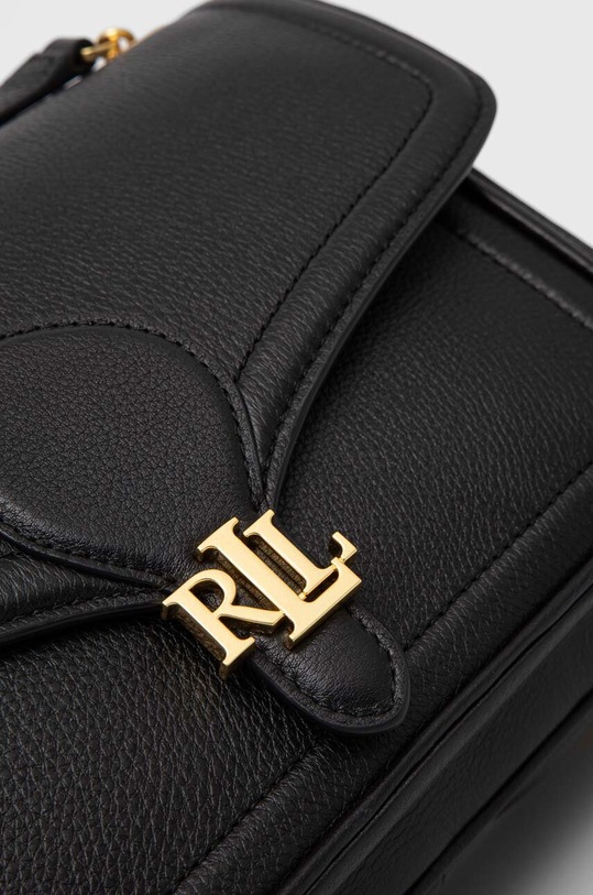 Кожаная сумочка Lauren Ralph Lauren чёрный 431941820
