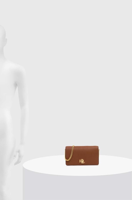 Lauren Ralph Lauren bőr borítéktáska 432942073 barna