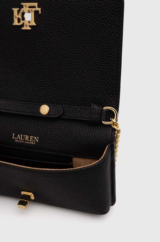 Αξεσουάρ Δερμάτινη τσάντα ώμου Lauren Ralph Lauren 432942073 μαύρο