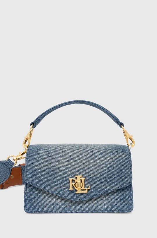 Lauren Ralph Lauren torebka skóra licowa niebieski 431947898