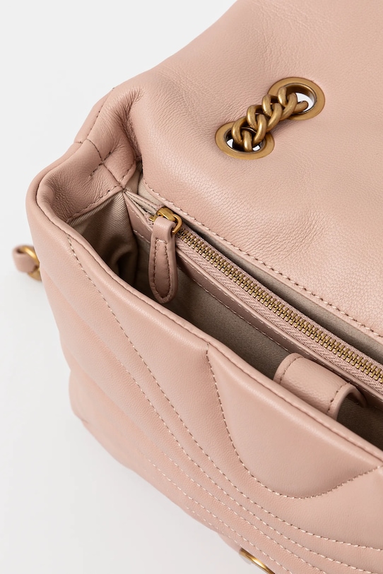 Kožená kabelka Pinko 100038.A1EX oranžová