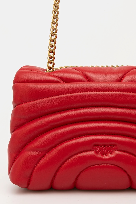 Kožená kabelka Pinko červená 100038.A1EX