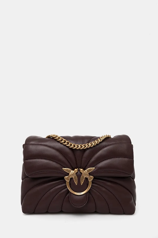 Kožená kabelka Pinko přírodní kůže fialová 100038.A1EX