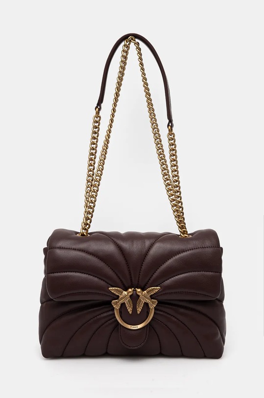 Kožená kabelka Pinko fialová 100038.A1EX