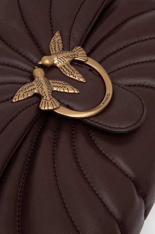 Kožená kabelka Pinko 100038.A1EX fialová