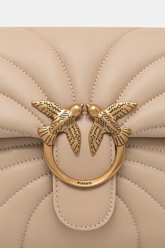 Pinko borsa a mano in pelle beige 100038.A1EX