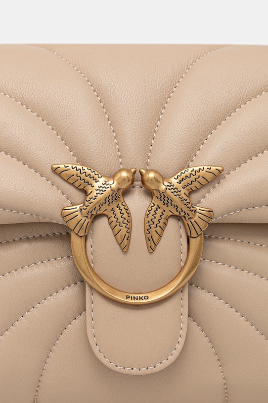 Pinko borsa a mano in pelle beige 100038.A1EX