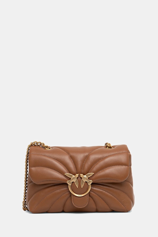 Pinko torebka skórzana brązowy 100038.A1EX