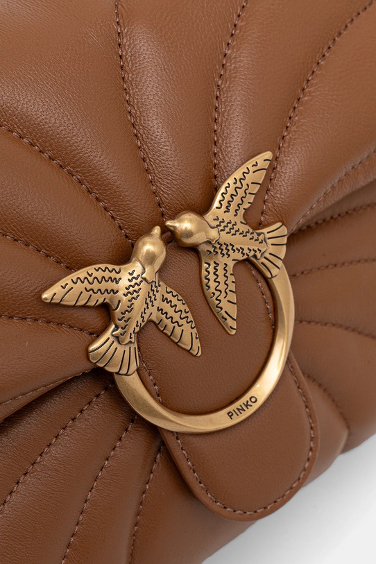 Pinko torebka skórzana 100038.A1EX brązowy