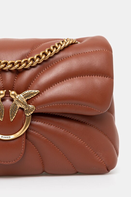 Кожаная сумочка Pinko коричневый 100038.A1EX