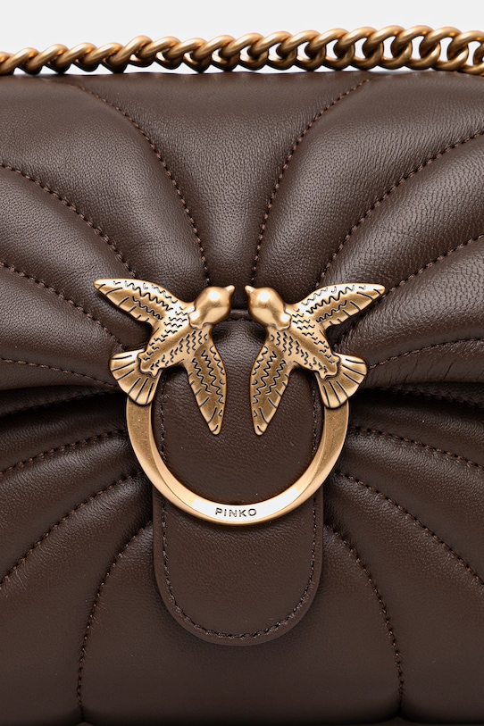 Кожаная сумочка Pinko коричневый 100038.A1EX
