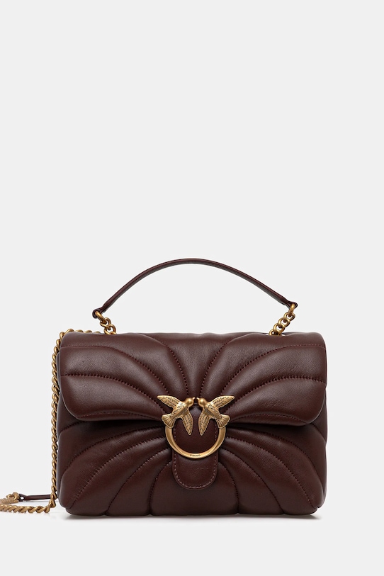 Pinko torebka skórzana bordowy 100038.A1EX