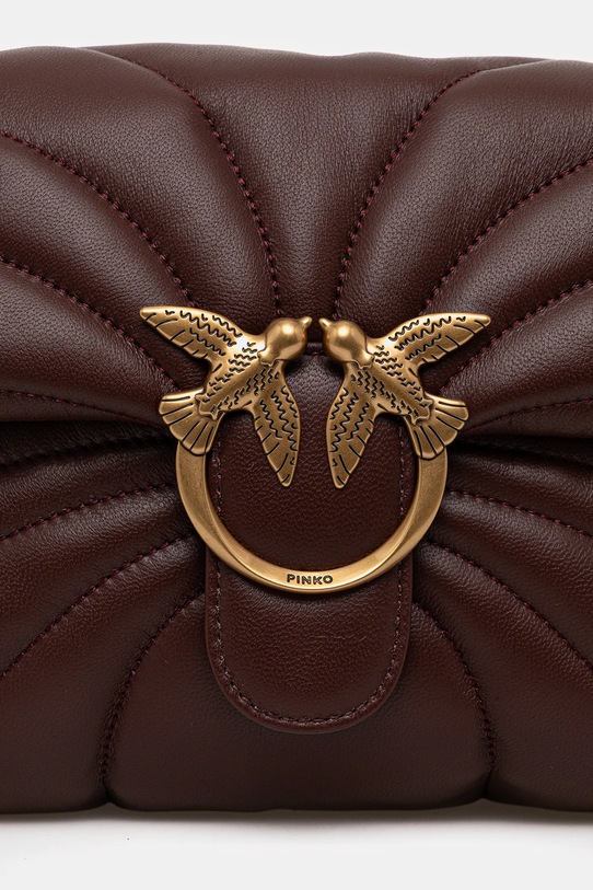 Pinko torebka skórzana bordowy 100038.A1EX