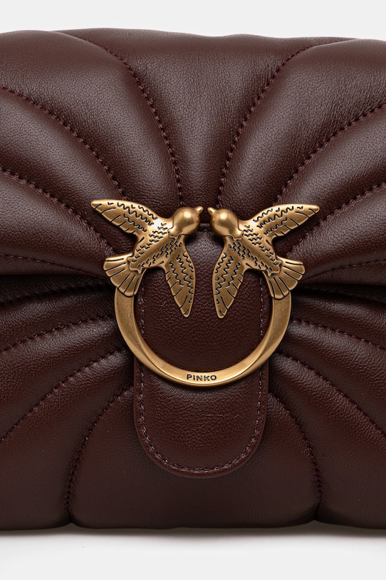 Pinko torebka skórzana bordowy 100038.A1EX