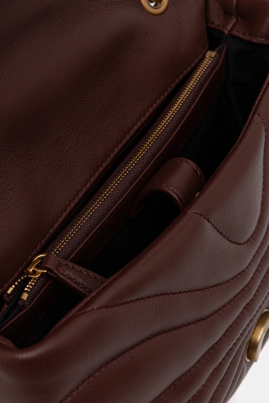 Pinko torebka skórzana 100038.A1EX bordowy