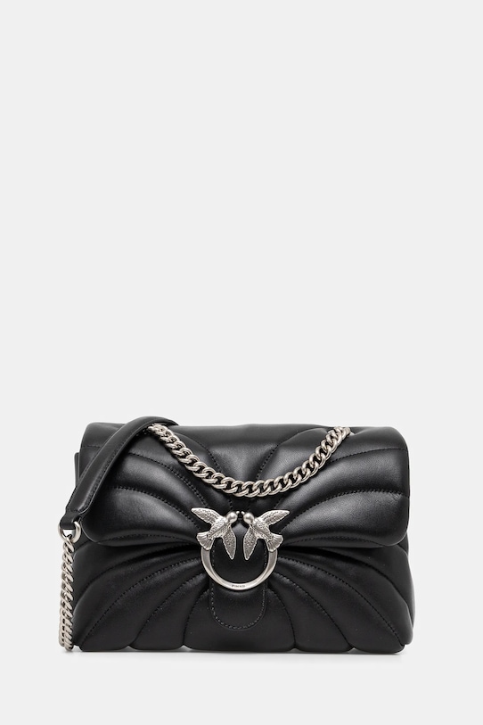 Pinko torebka skórzana skóra licowa czarny 100038.A1EX