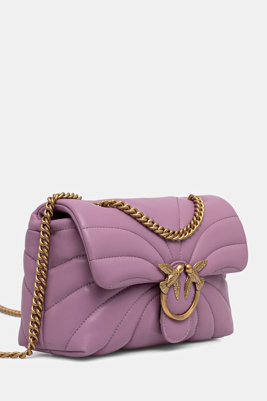 Pinko torebka skórzana 100039.A1EX fioletowy AA00